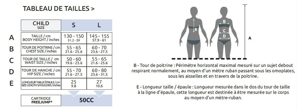 PENELOPE "Airlight 2" Junior Airbag Vest by Freejump Black