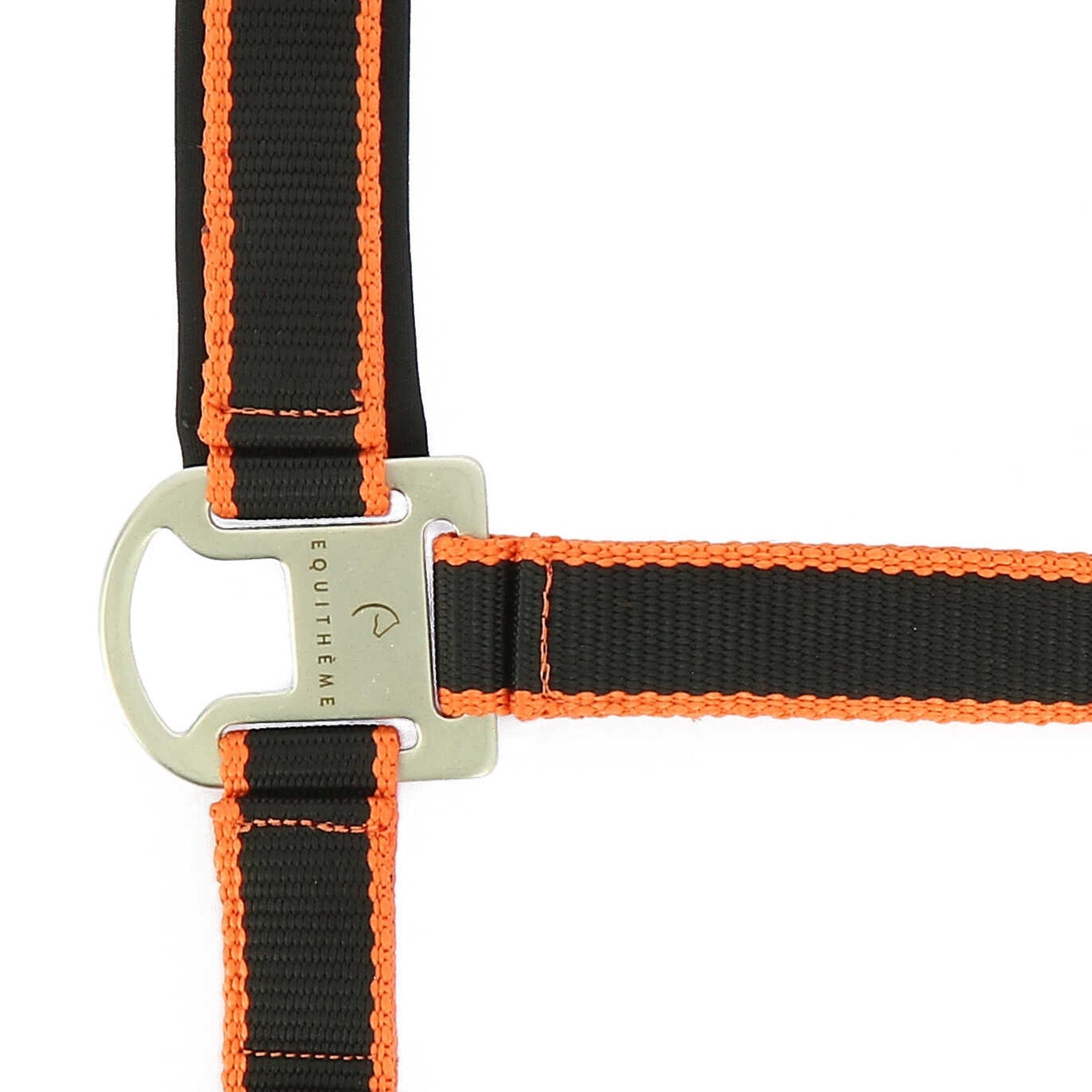 EQUITHÈME Satin Halter + Lead Rope Black/neon orange 510605222