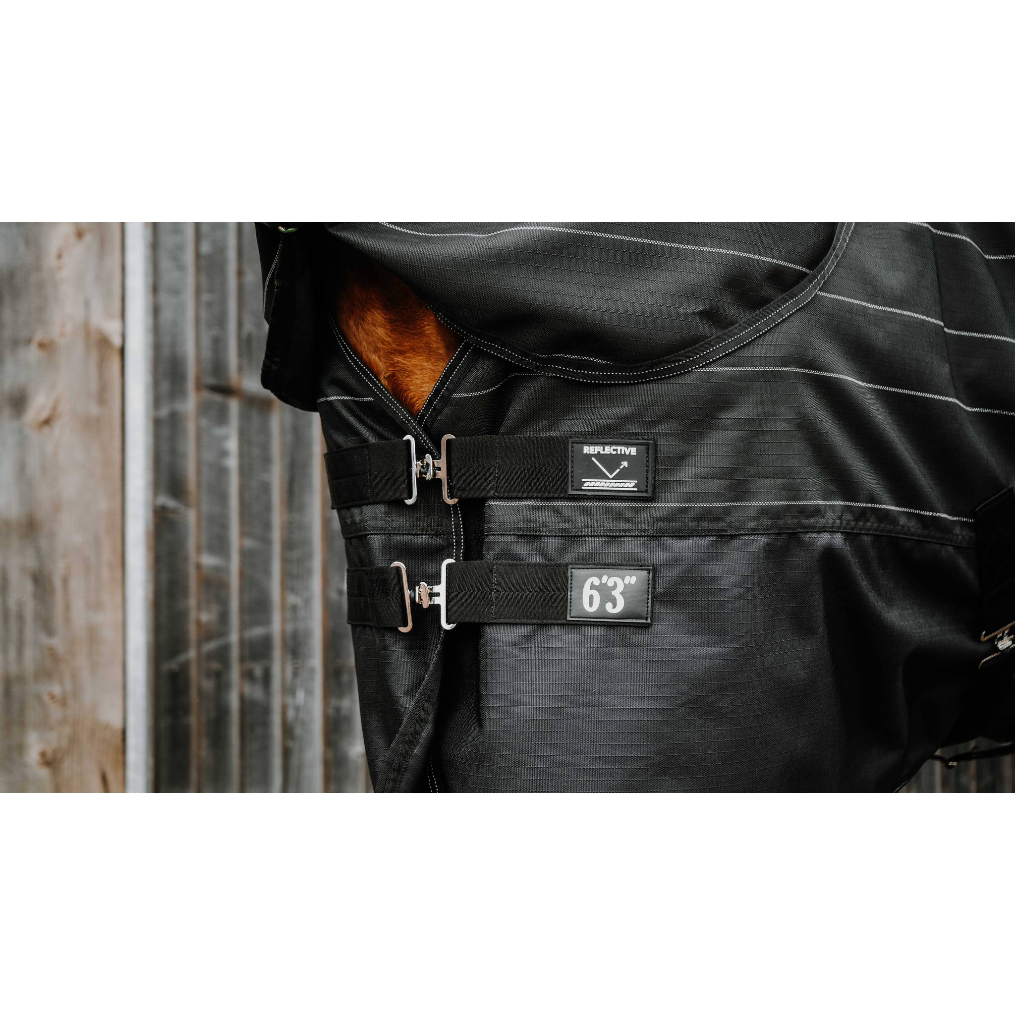 EQUITHÈME Tyrex 600D Lumin Sheet - Standard Black - 400588059_ambi_5