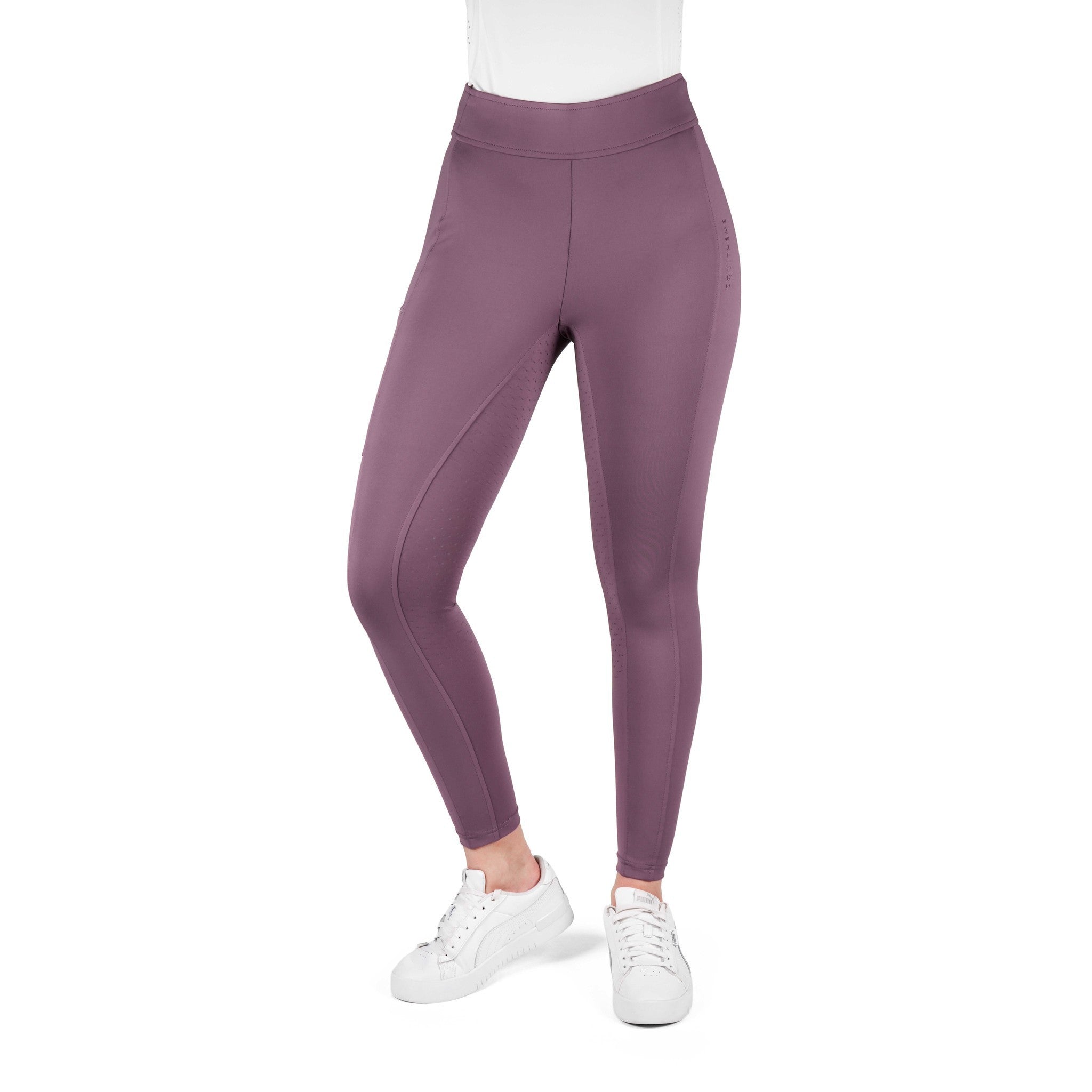 EQUITHÈME Birdy Full Seat Silicone Leggings - Ladies Lilac 979171336