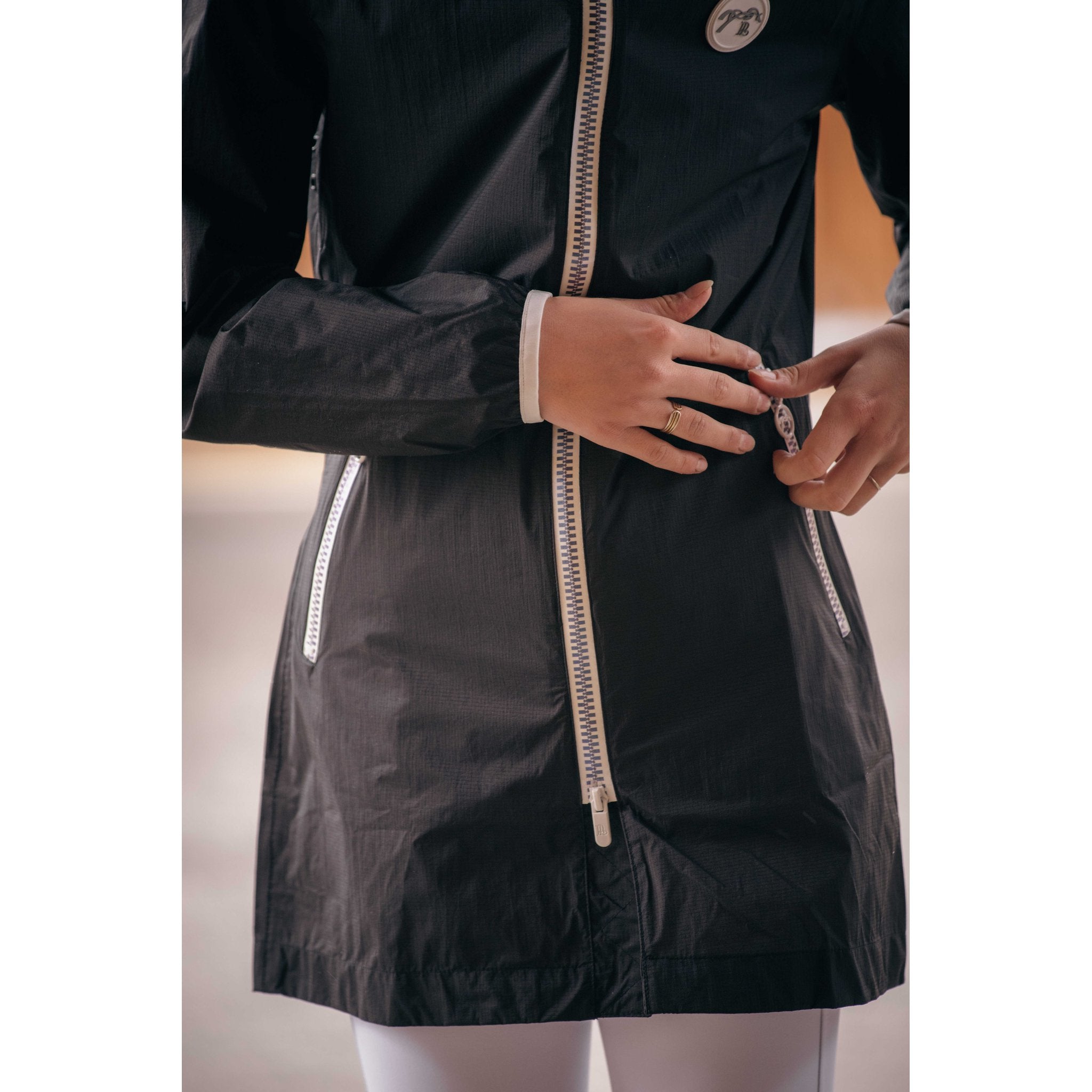 Penelope Fashion Rain Waterproof Jacket - Women's Black - 978911020_ambi_8