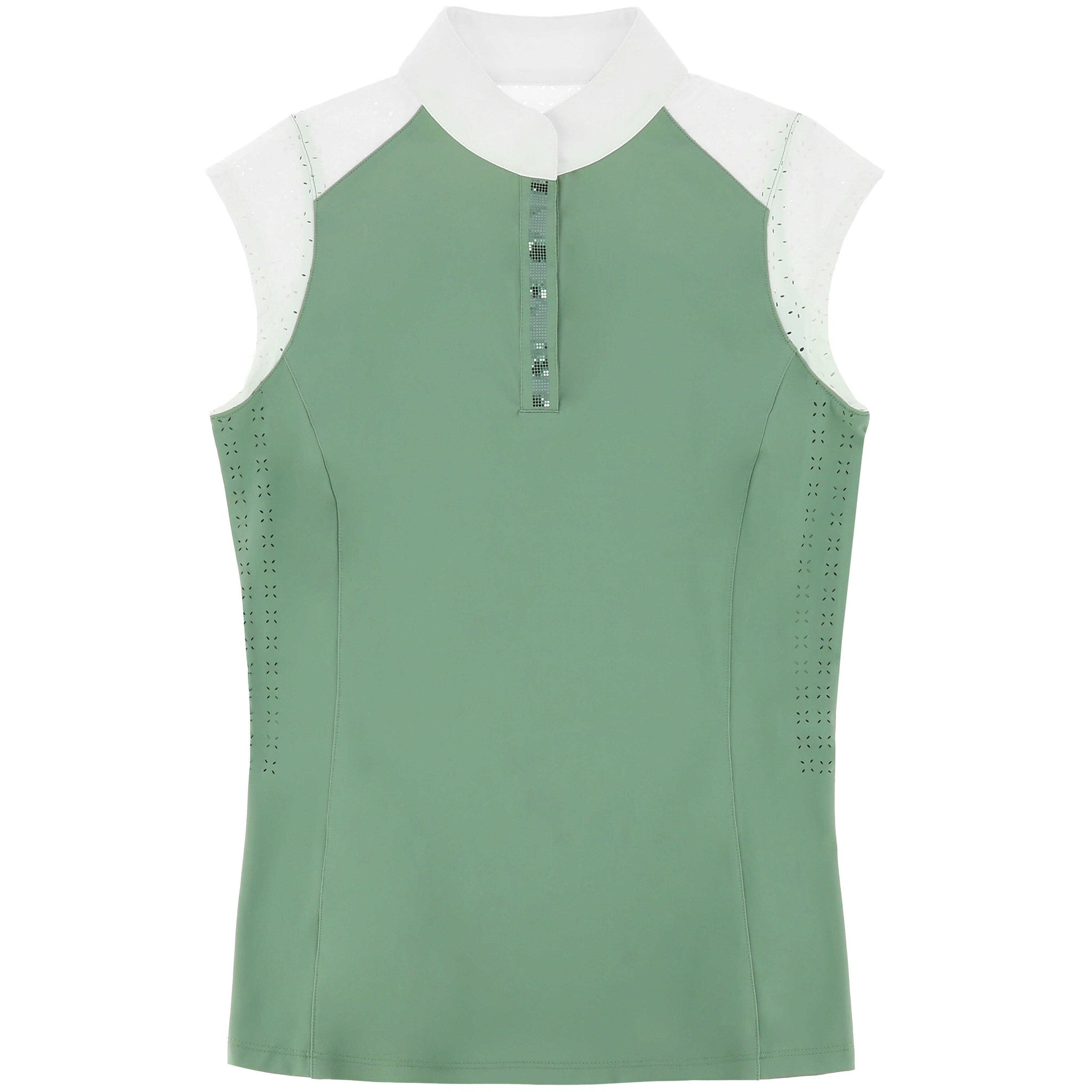 EQUITHÈME Sleeveless Show Polo – Judith - Light green - 962134472_packshot_1