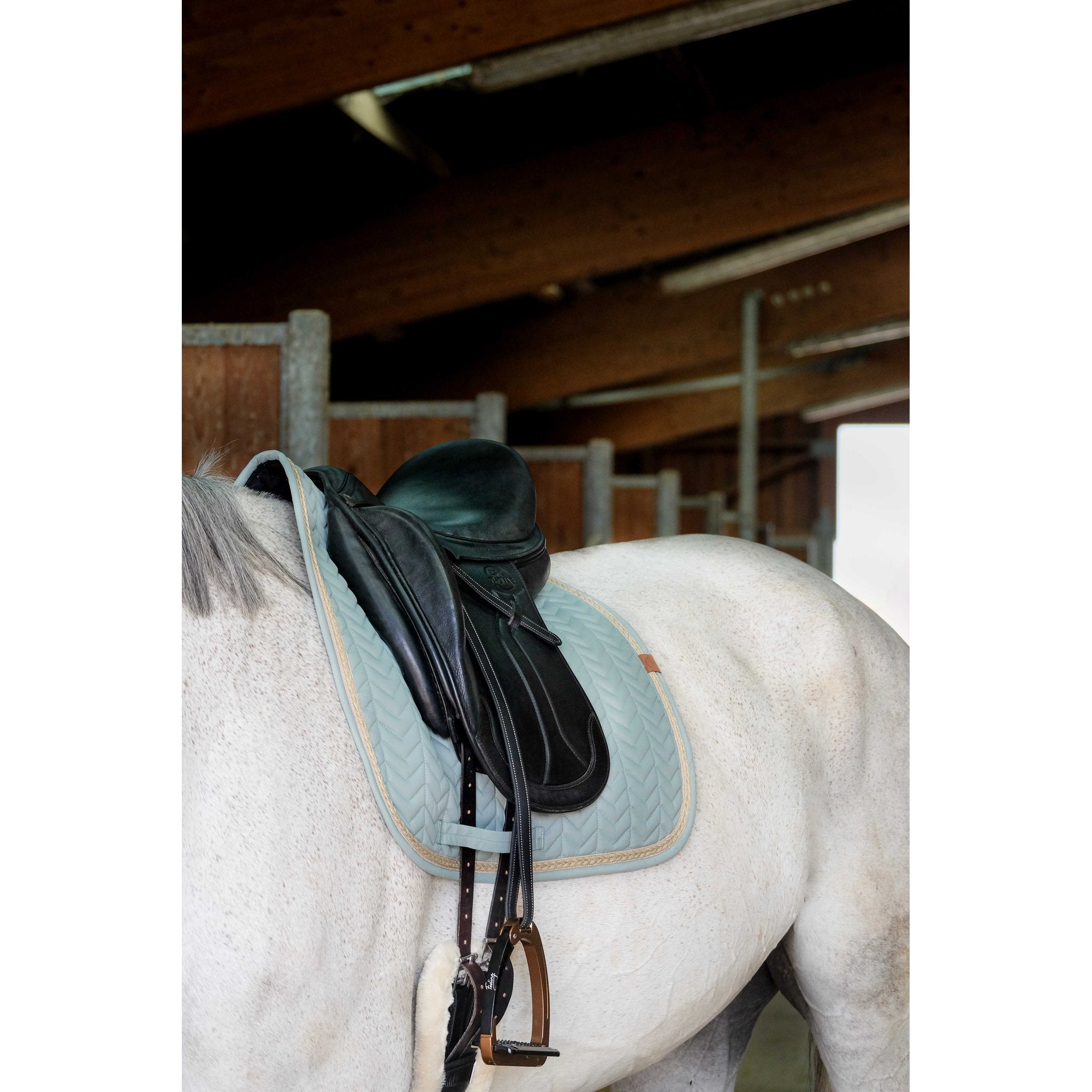 EQUITHÈME Softy Dressage Saddle Pad Light green - 204766009_ambi_2