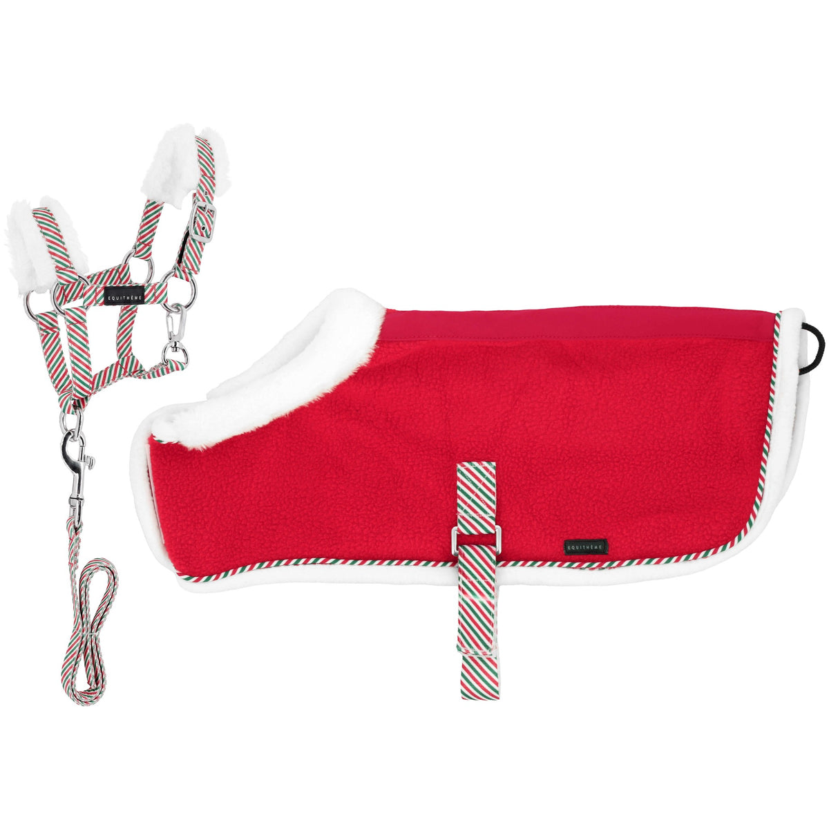 PONY ACADEMY Mini Halter and Blanket Set - White / Green / Red - 901428001_packshot_1