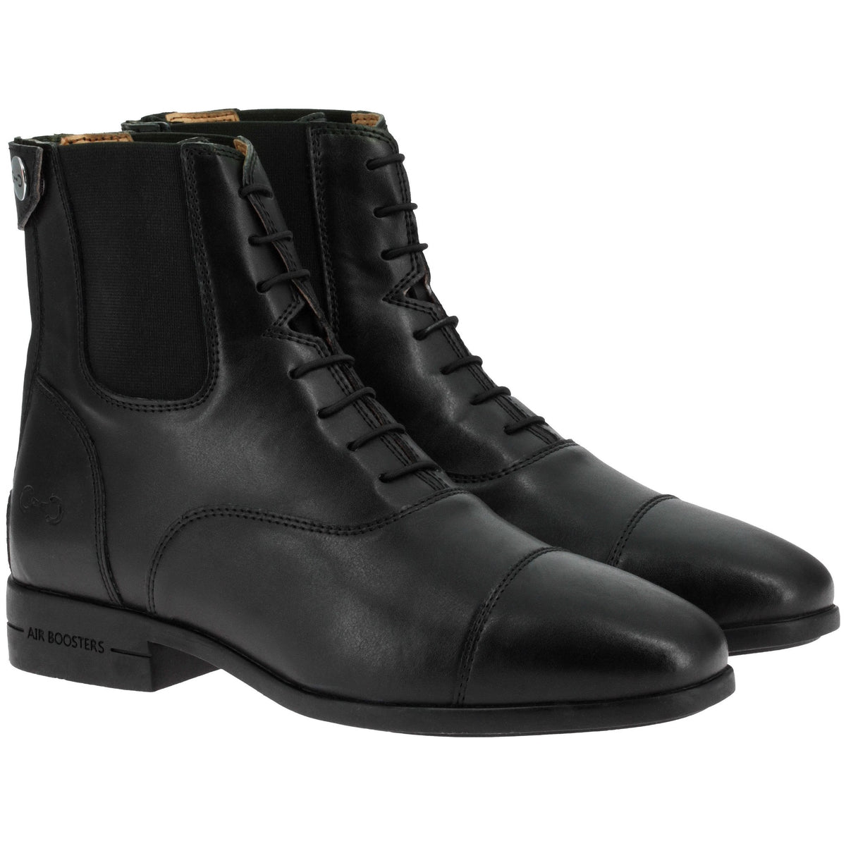 Riding World EK-Daily Lace-Up Boots with Zipper - Black - 914122239_packshot_1