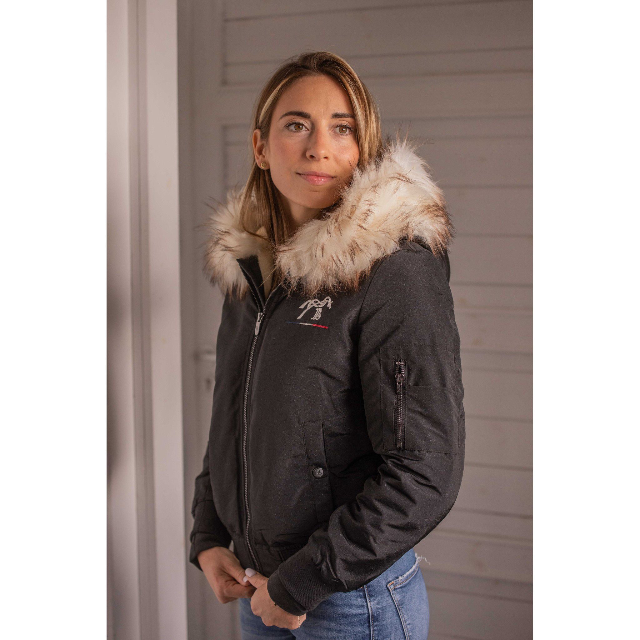 Pénélope Lyon Bombers Jacket - Ladies Black glitter 978800201