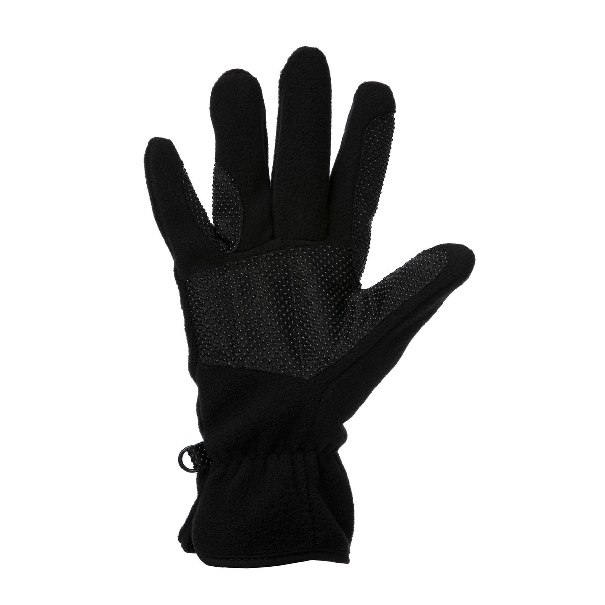 EQUITHÈME Picot Fleece Gloves - Adult - Black - 930020023_packshot_2