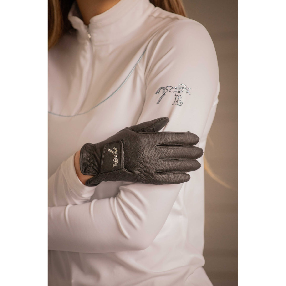 Pénélope Lyoni Riding Gloves Black - 930806265_ambi_2