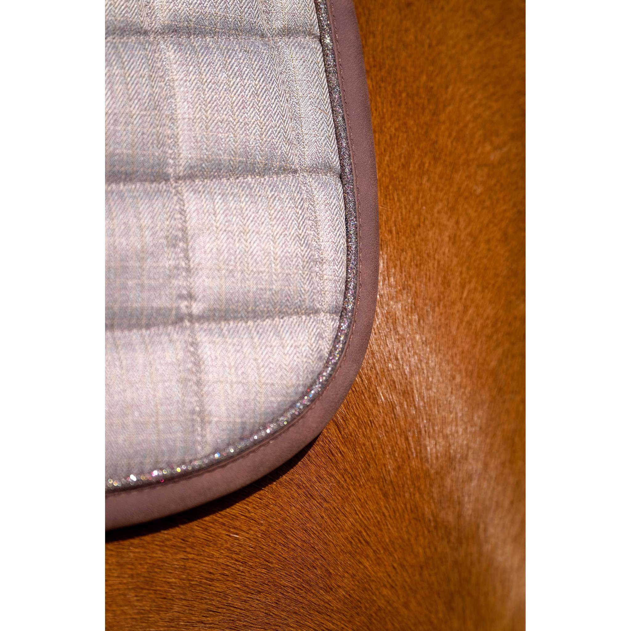 EQUITHÈME Chic saddle pad - All purpose chestnut brown 204001004