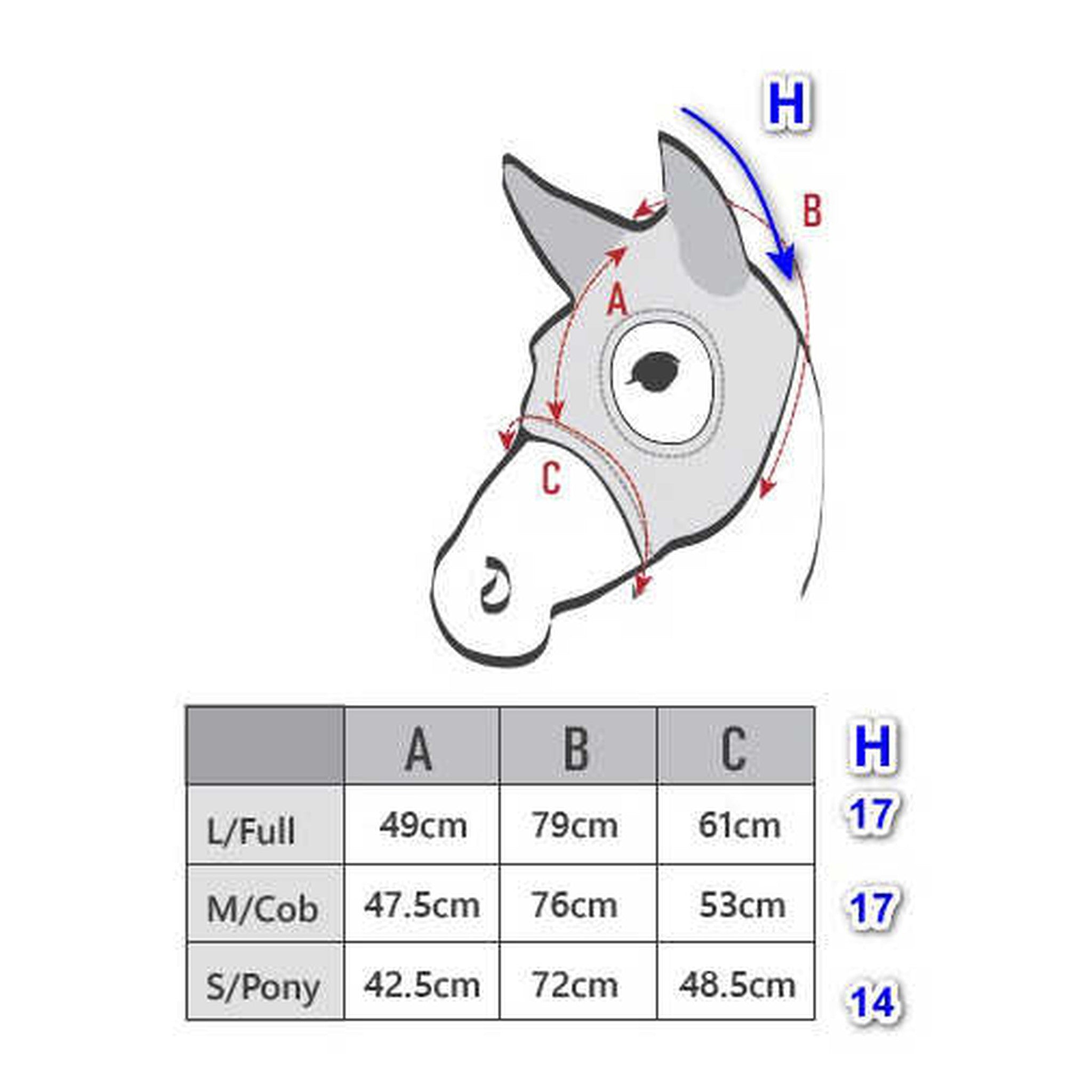 Lami-Cell Titanium Fly mask with ears Black 320027202