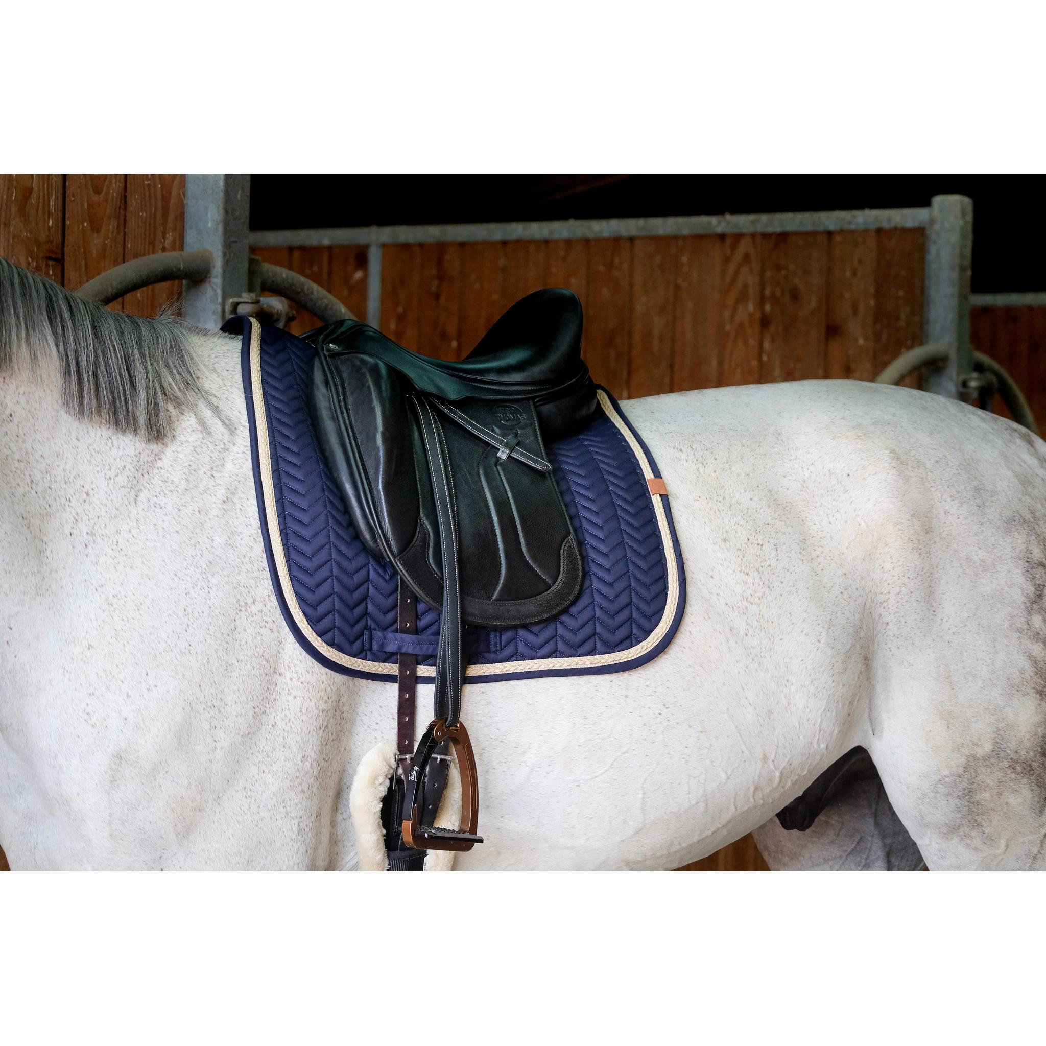 EQUITHÈME Softy Dressage Saddle Pad Navy blue - 204766007_ambi_1