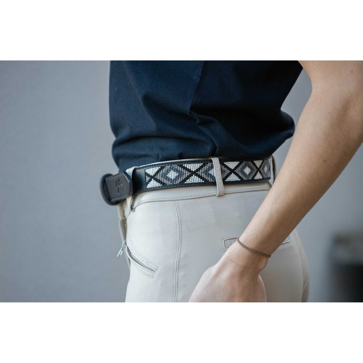 Pénélope Pearl Belt - Black/white - 960011090_ambi_1
