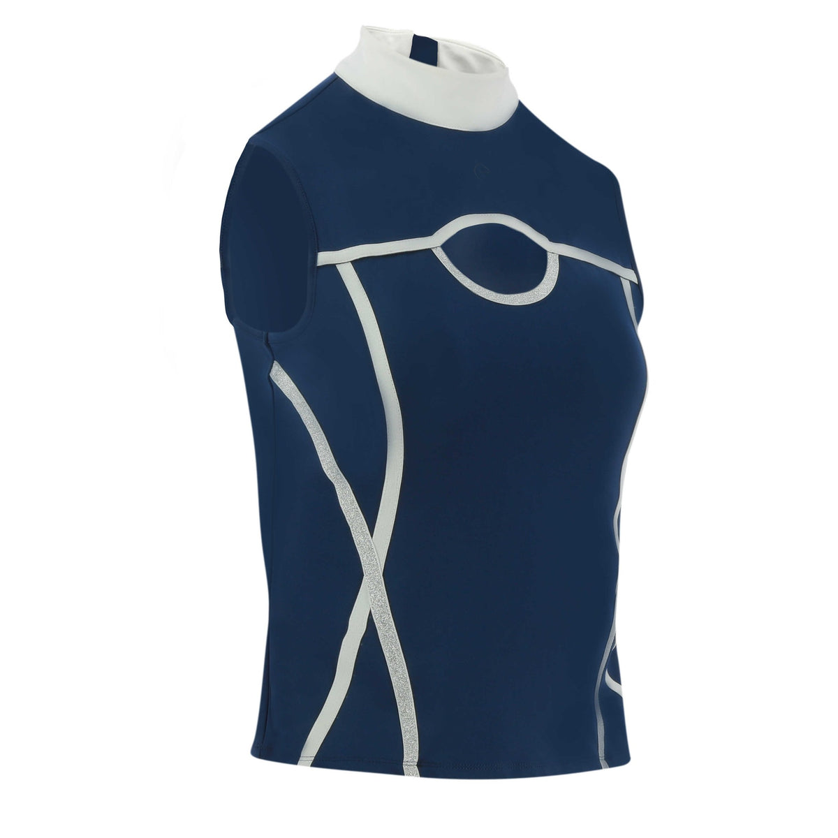 EQUITHÈME Puebla Show Shirt - Women's - Navy blue/grey - 962072171_packshot_1