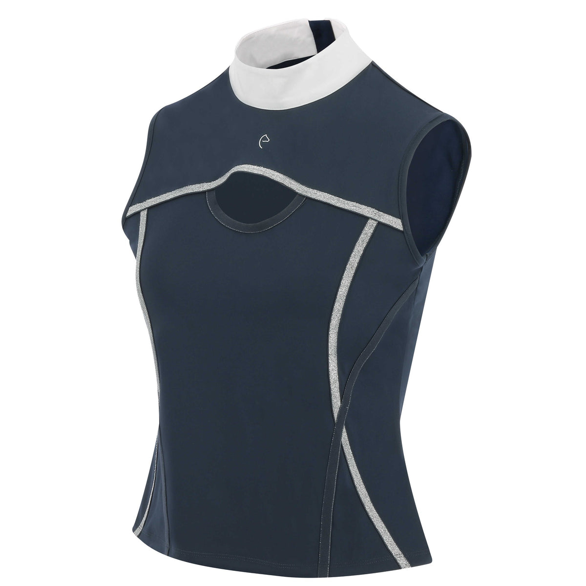 EQUITHÈME Puebla Show Shirt - Women's - Navy blue/grey - 962072172_packshot_2