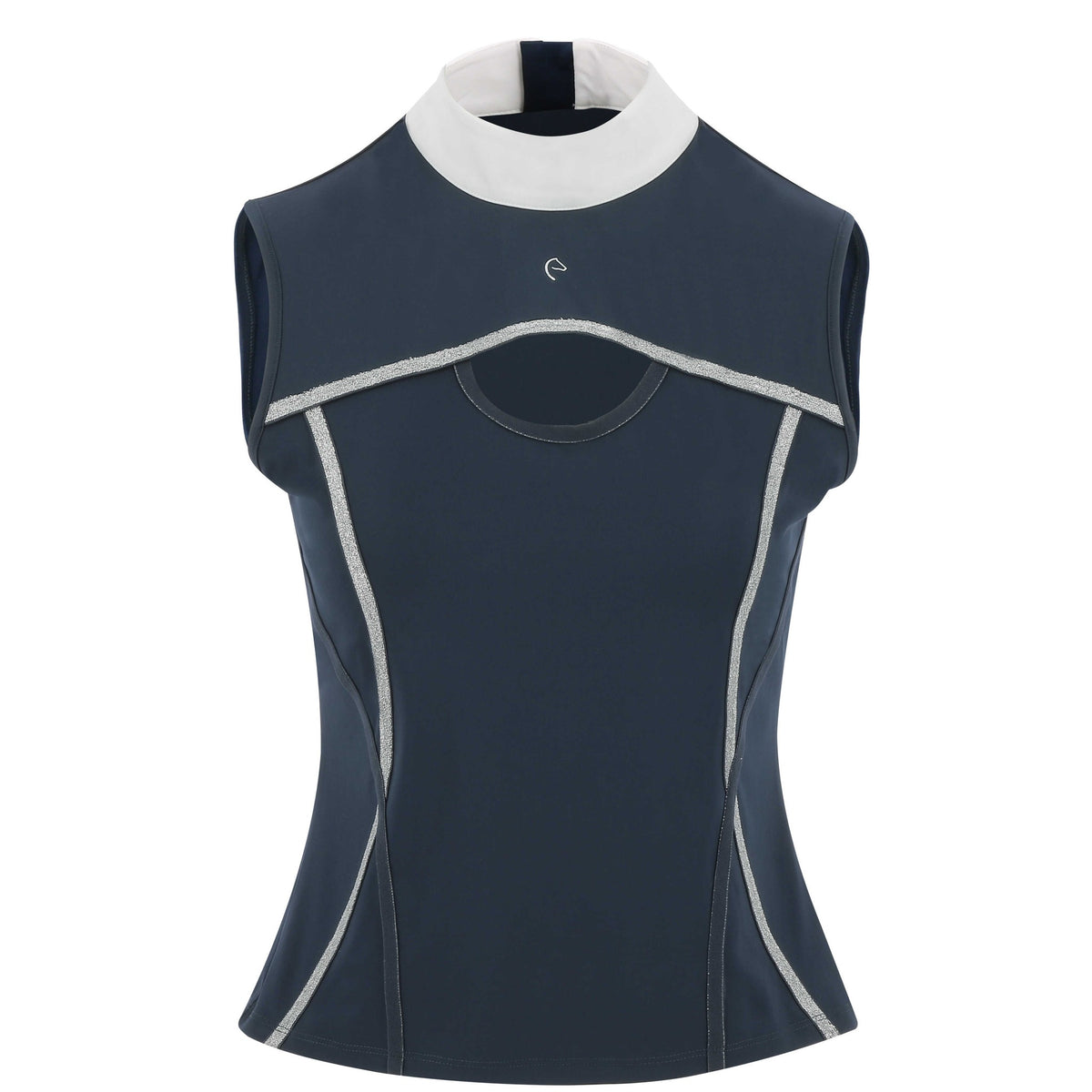 EQUITHÈME Puebla Show Shirt - Women's - Navy blue/grey - 962072172_packshot_3