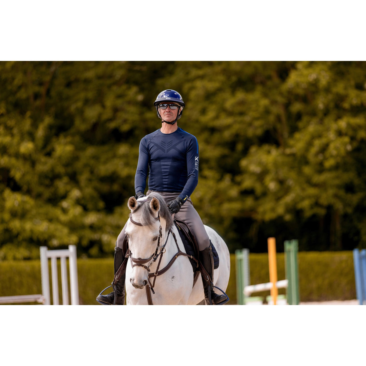 K by EQUITHÈME K-Precision Seamless Baselayer - Men - Navy blue - 963110073_ambi_1