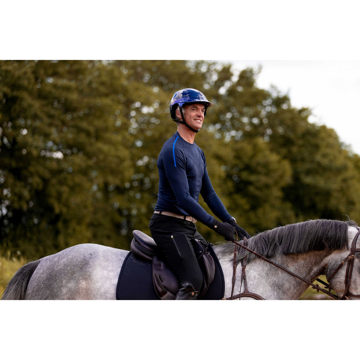 K by EQUITHÈME K-Precision Seamless Baselayer - Men - Navy blue - 963110073_ambi_36