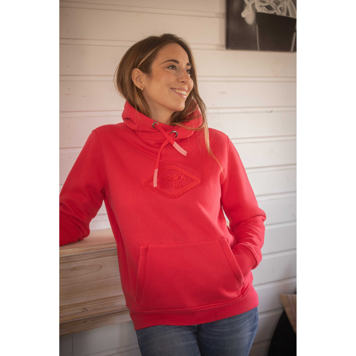 Pénélope Louison Sweatshirt - Women - Neon Red - 963307031_ambi_1