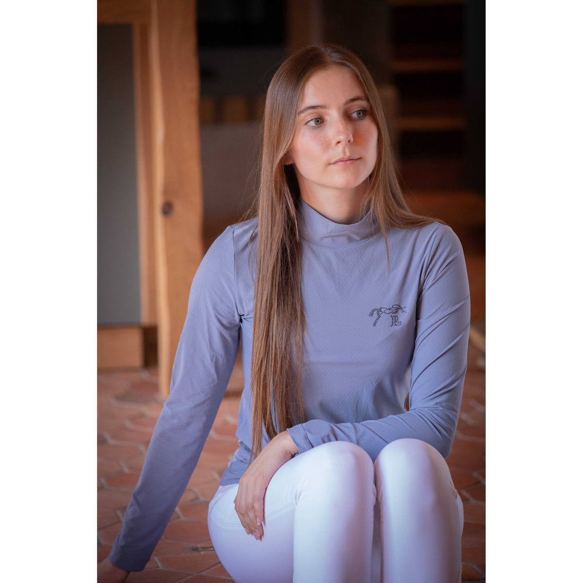 Pénélope Charlotte T-Shirt - Women - Blue / gray - 963431191_ambi_5
