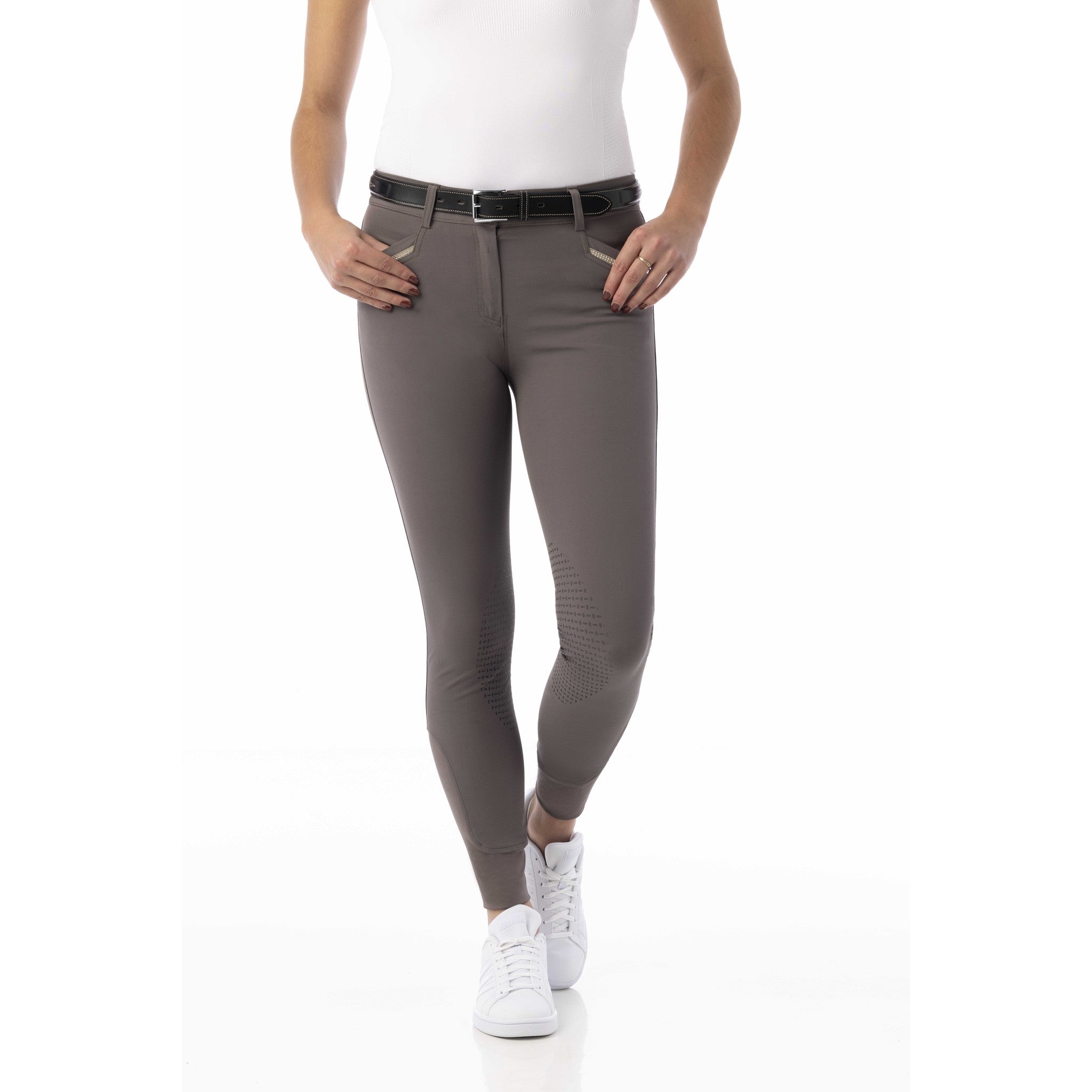 EQUITHÈME Gizel Riding Pants - Women - Taupe - 979365436_ambi_5