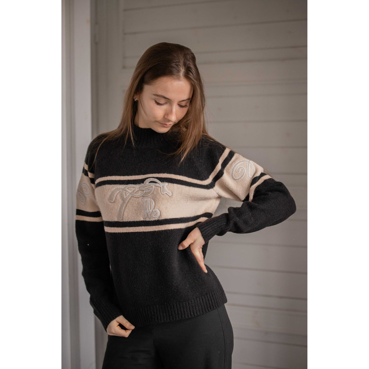 Pénélope Noris Sweater - Women - Black/camel - 966001251_ambi_11