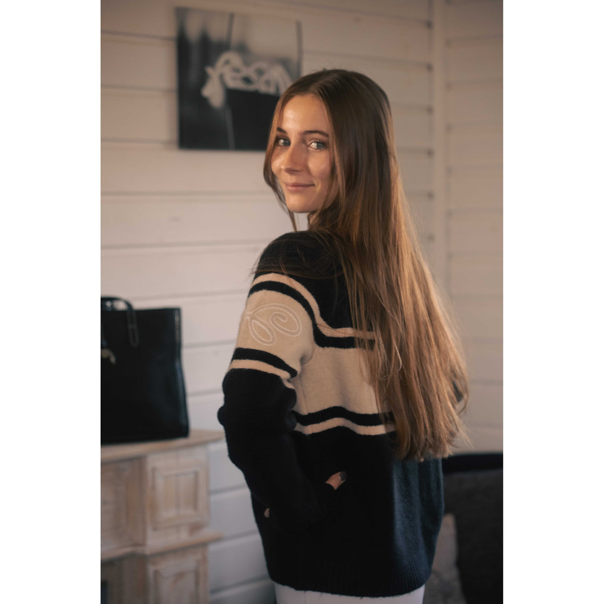 Pénélope Noris Sweater - Women - Black/camel - 966001251_ambi_2