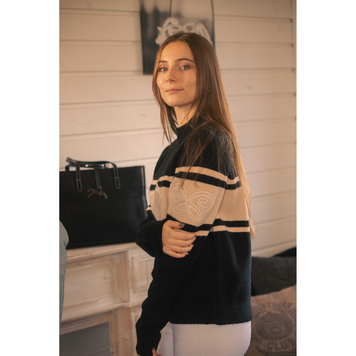 Pénélope Noris Sweater - Women - Black/camel - 966001251_ambi_7