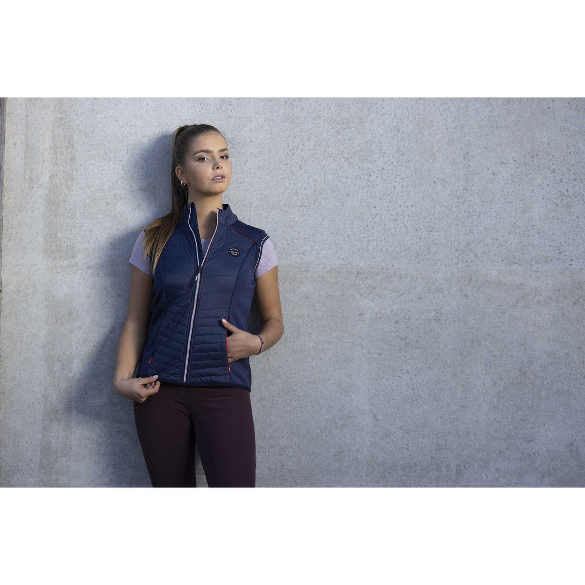 EQUITHÈME Luna Safety Vest - Women - Navy blue - 978054072_ambi_2