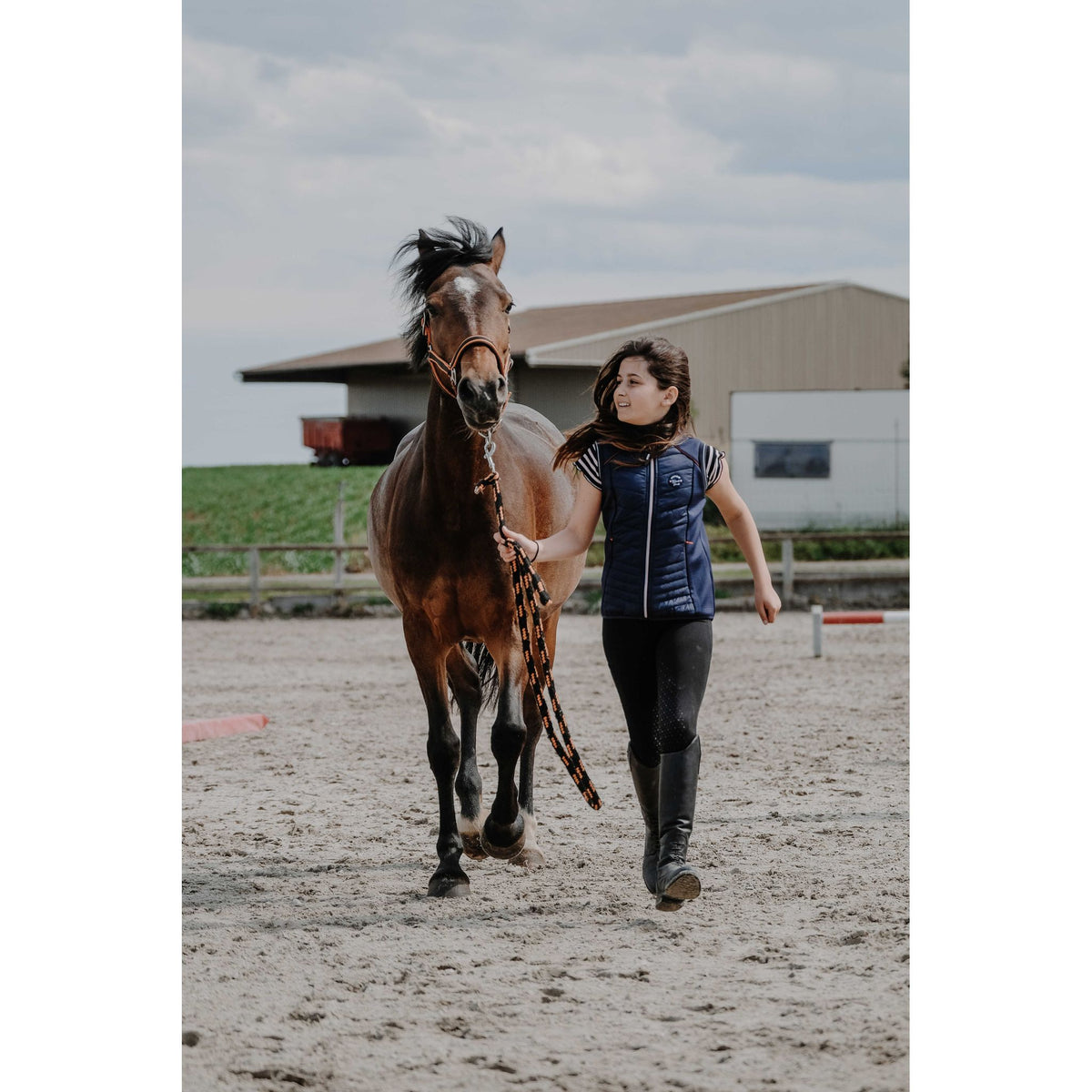 EQUITHÈME Luna Safety Vest - Kids - Navy blue - 978058708_ambi_1