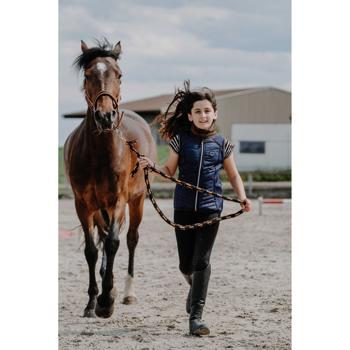 EQUITHÈME Luna Safety Vest - Kids - Navy blue - 978058708_ambi_2