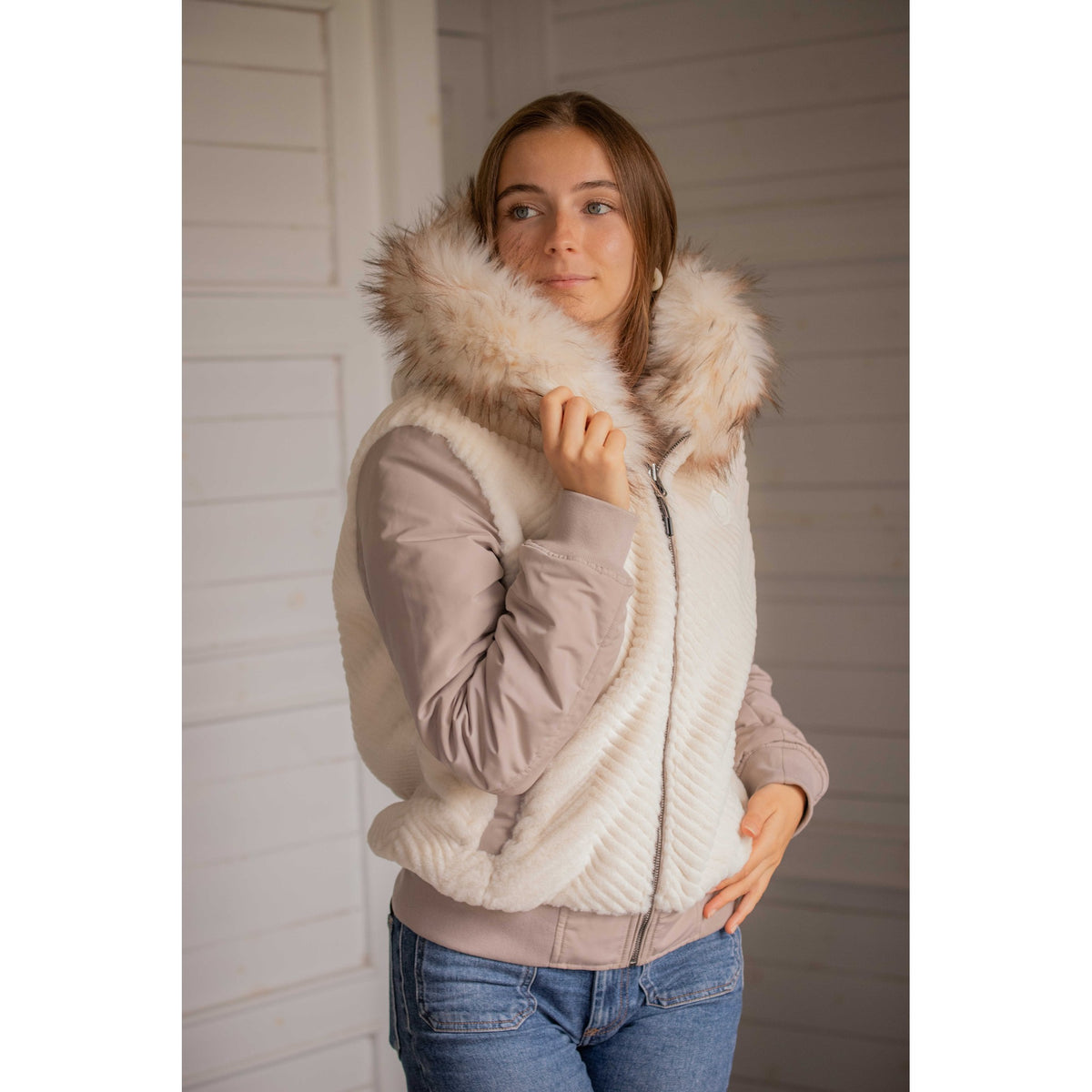 Pénélope PL-Lyon Reversible Jacket - Women - Ecru - 978827271_ambi_1