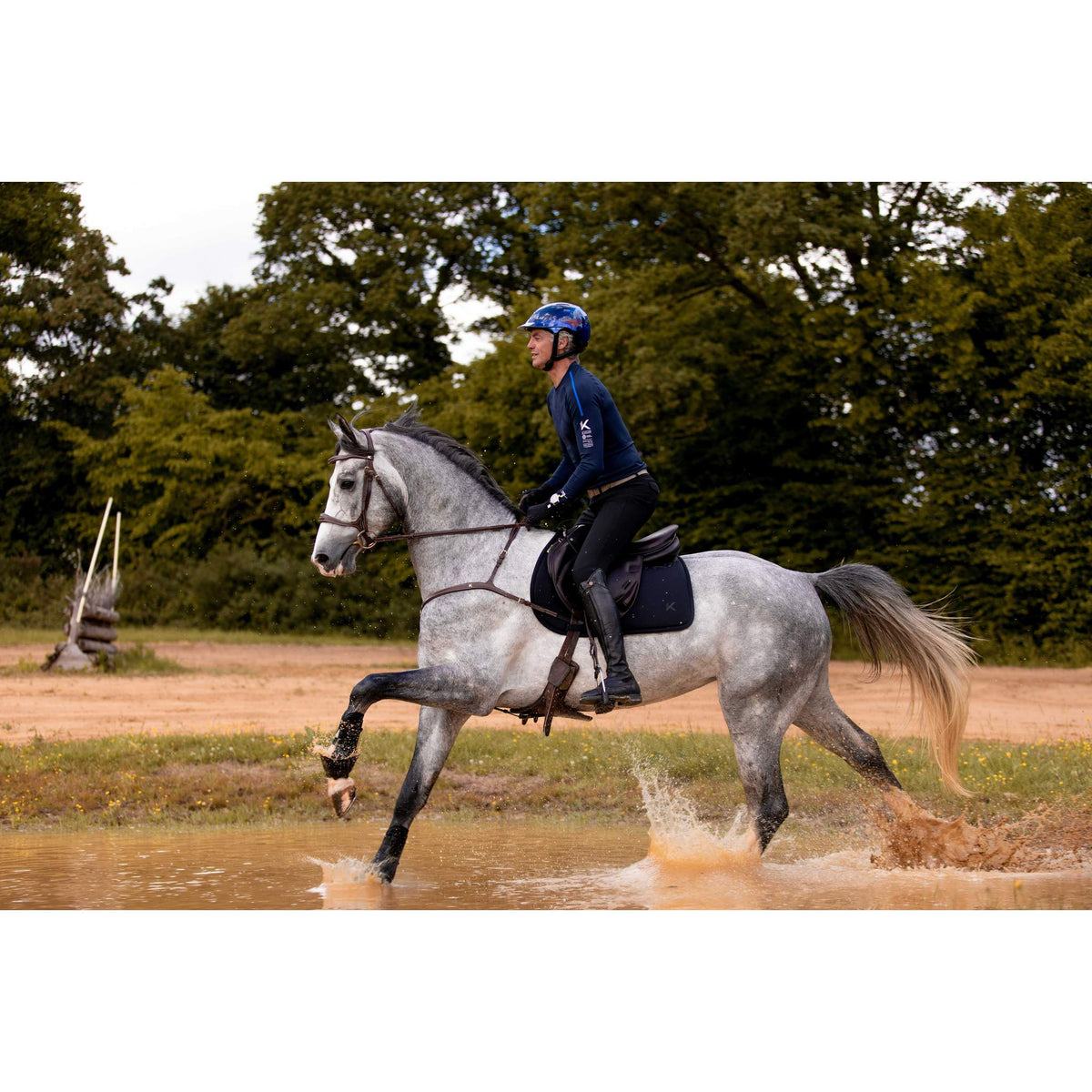 K by EQUITHÈME K-Skill Silicone Seat Riding Breeches - Men - Black - 979370240_ambi_10