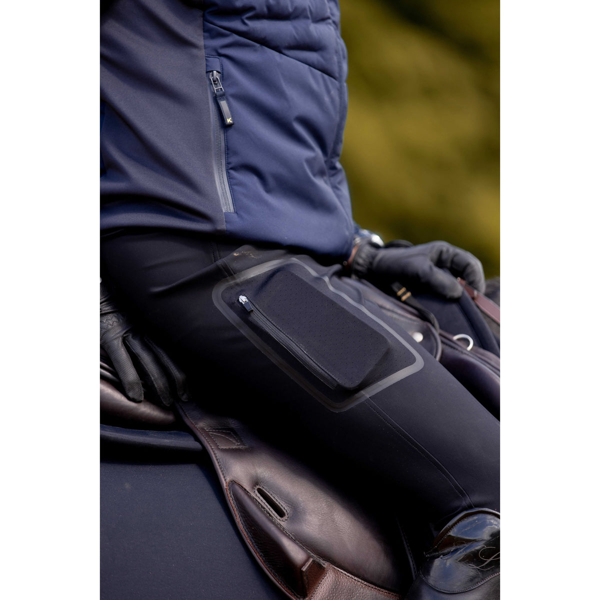 K by EQUITHÈME K-Technik Riding Breeches - Men - Black - 979371240_ambi_2