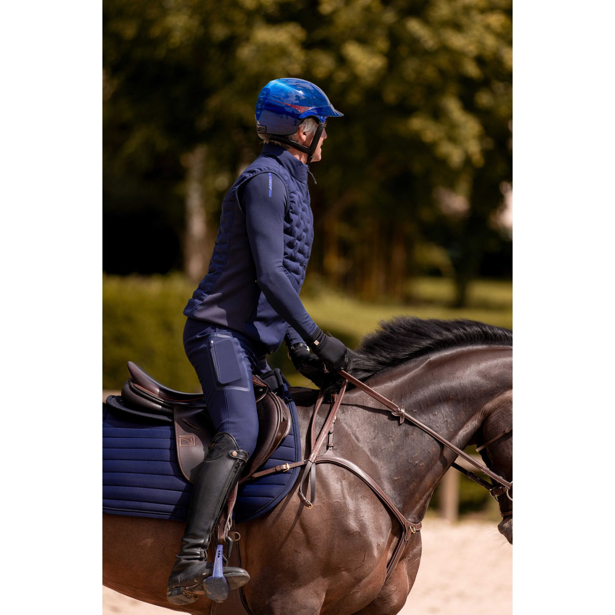 K by EQUITHÈME K-Technik Riding Breeches - Men - Navy blue - 979371740_ambi_3