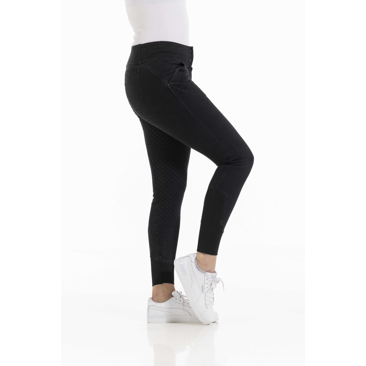 EQUITHÈME Jena Silicone Grip Denim Jeans - Women's - Grey - 979684036_packshot_2
