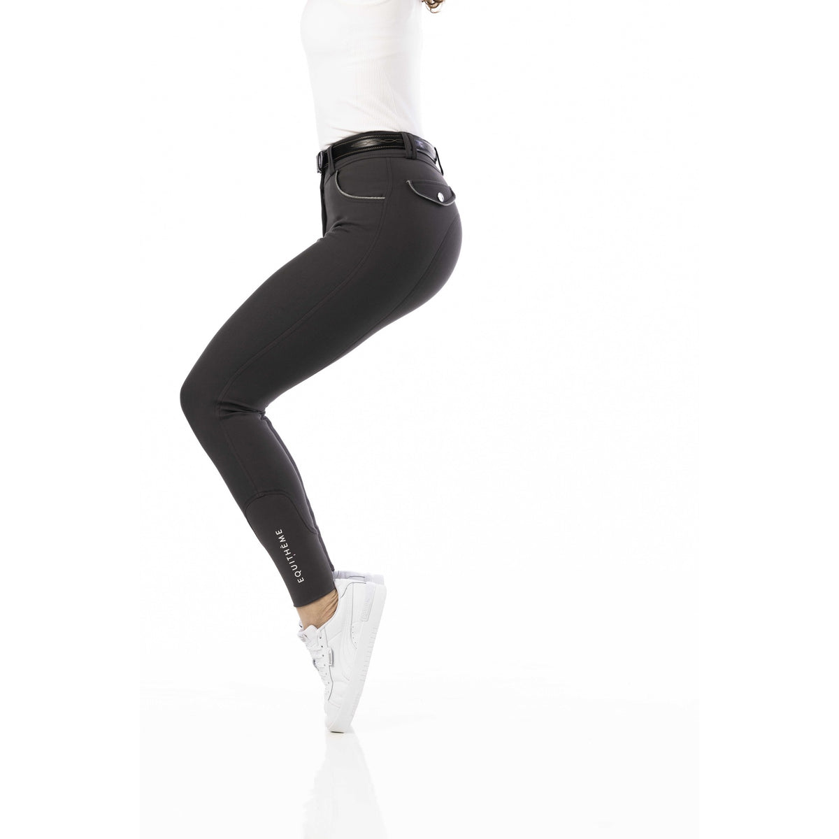 EQUITHÈME Jena Silicone Grip Denim Jeans - Women's - Grey - 979684036_packshot_7