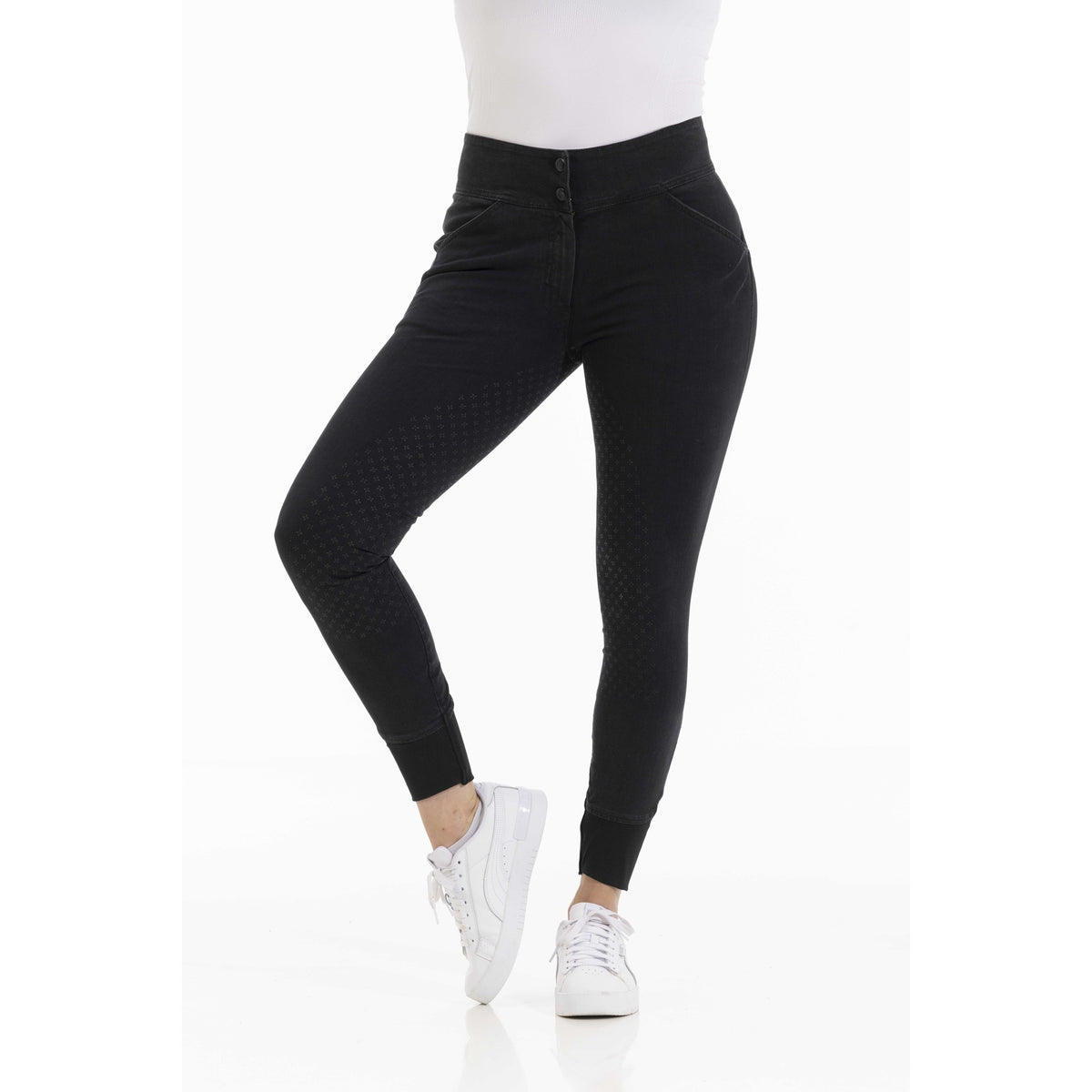 EQUITHÈME Jena Silicone Grip Denim Jeans - Women's - Grey - 979684036_packshot_8