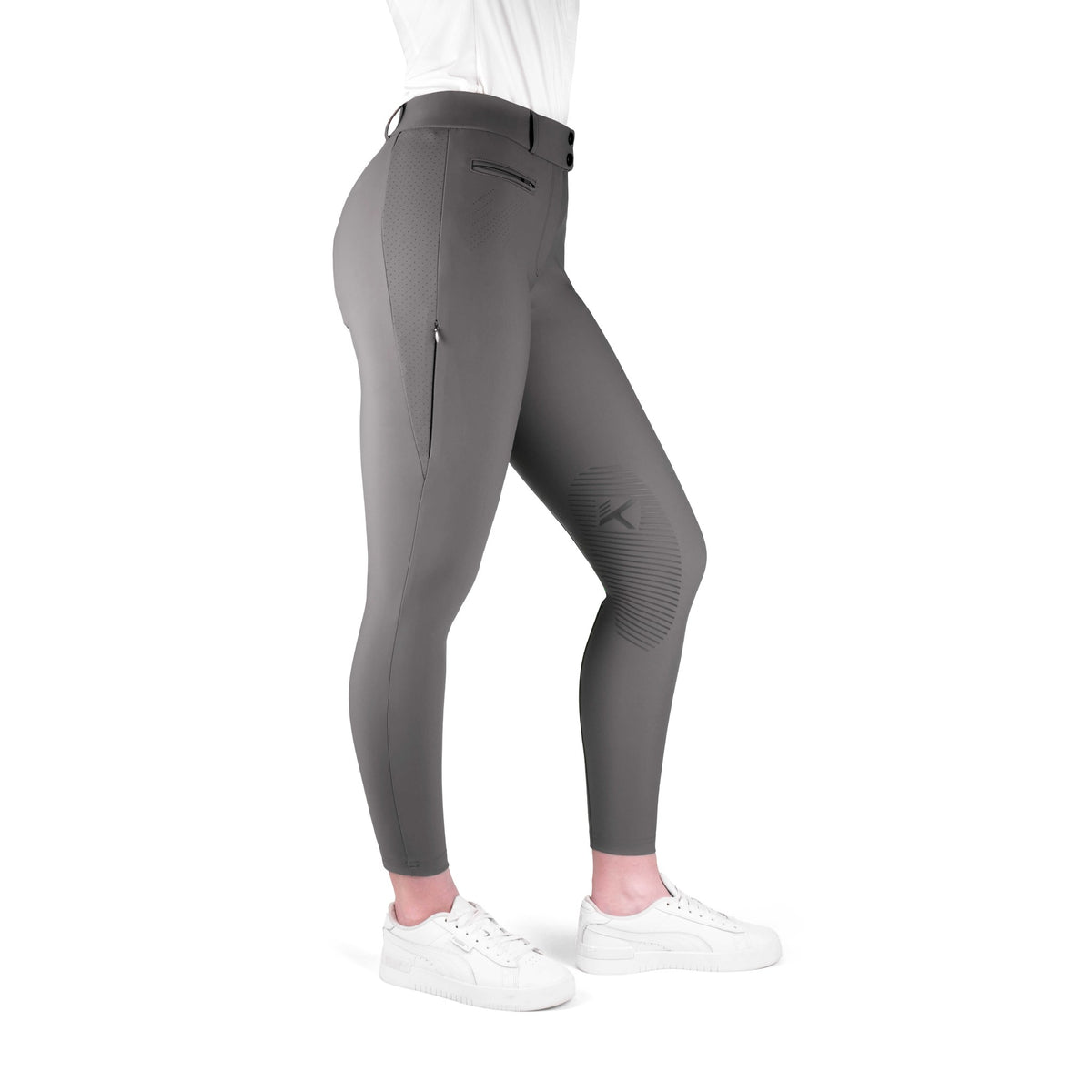 K by EQUITHÈME K-Explore Riding Breeches - Women - Dark grey - 979844036_packshot_3