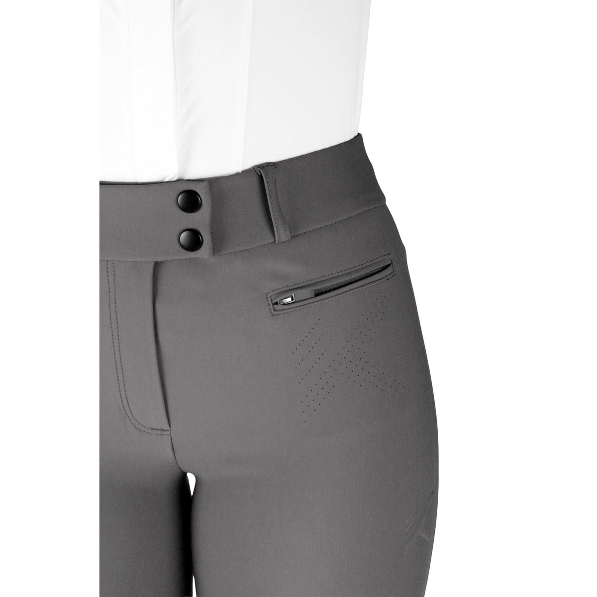 K by EQUITHÈME K-Explore Riding Breeches - Women - Dark grey - 979844036_zoom_1