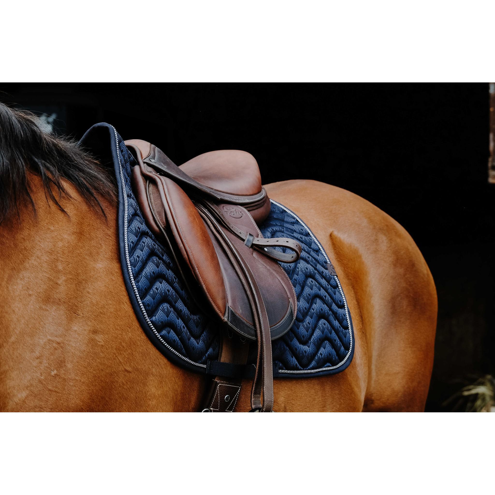 EQUITHÈME Brocart saddle pad - All purpose Navy blue 204002007