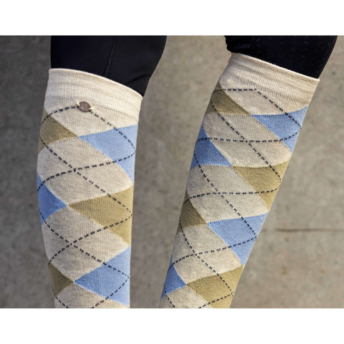 EQUITHÈME Argyle Socks - Beige - 986391512_ambi_1