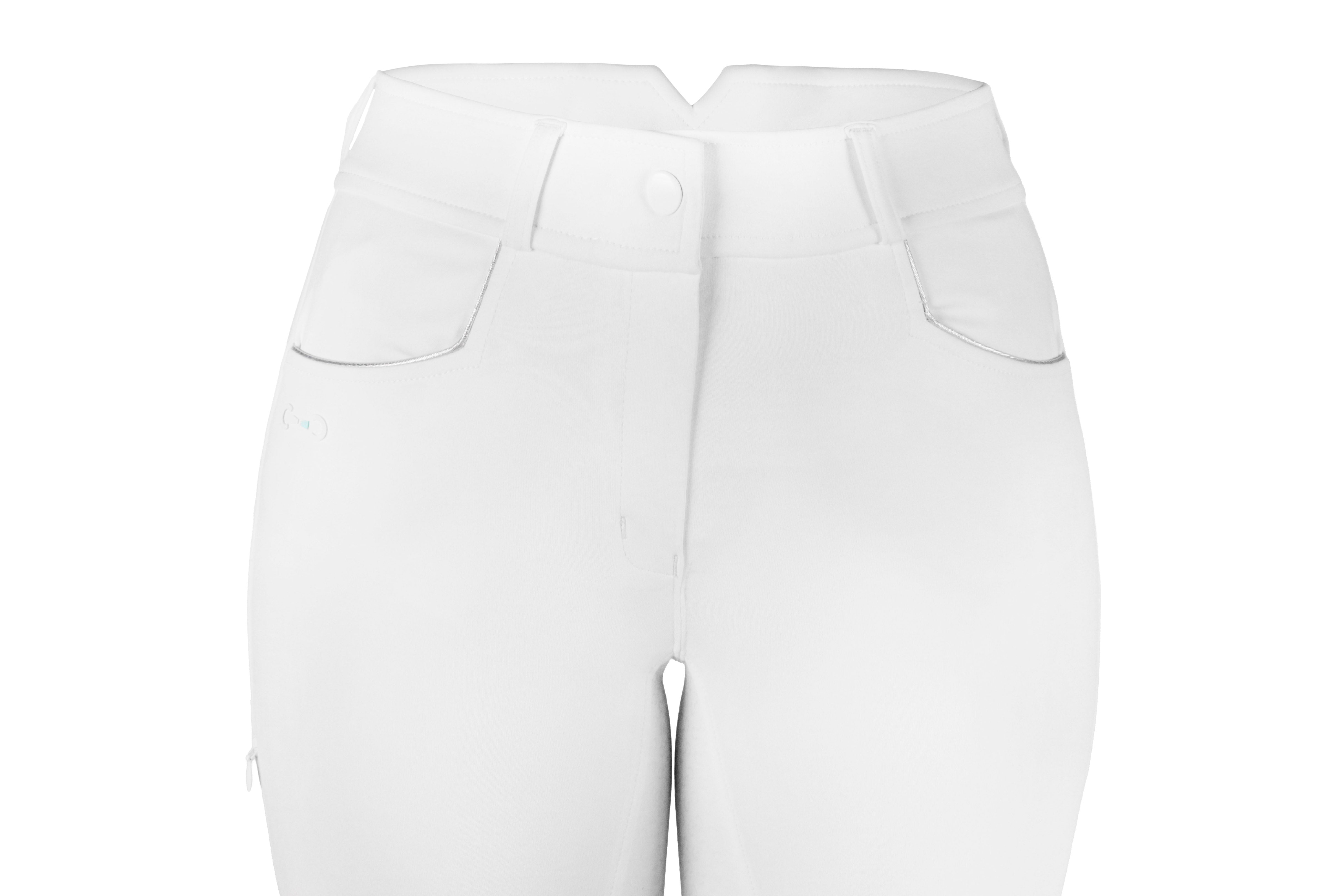 Riding World River Silicone Seat Breeches - Ladies White