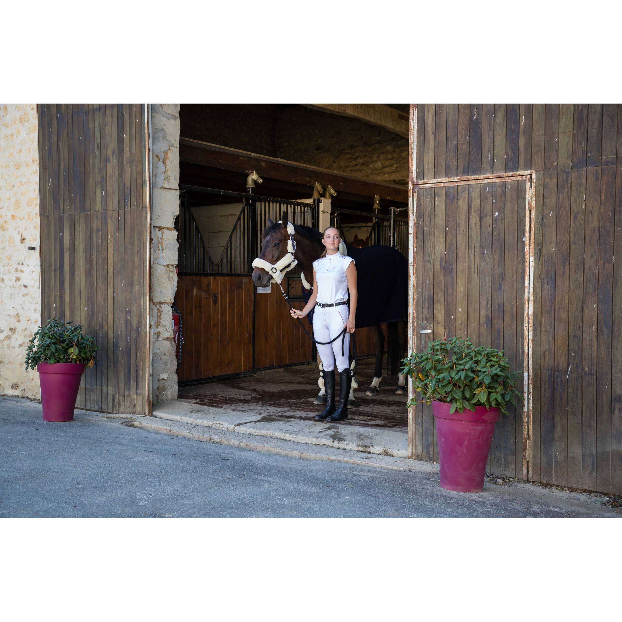 EQUITHÈME Brussels Show Polo - Women - White - 962083012_ambi_3