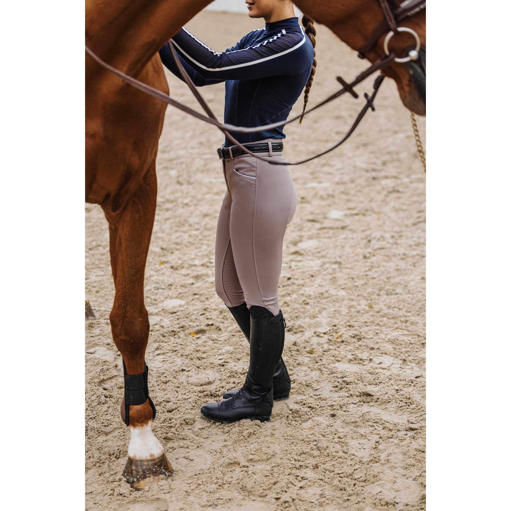 EQUITHÈME Claudine Breeches with silicone full seat - Ladies Taupe 979788436