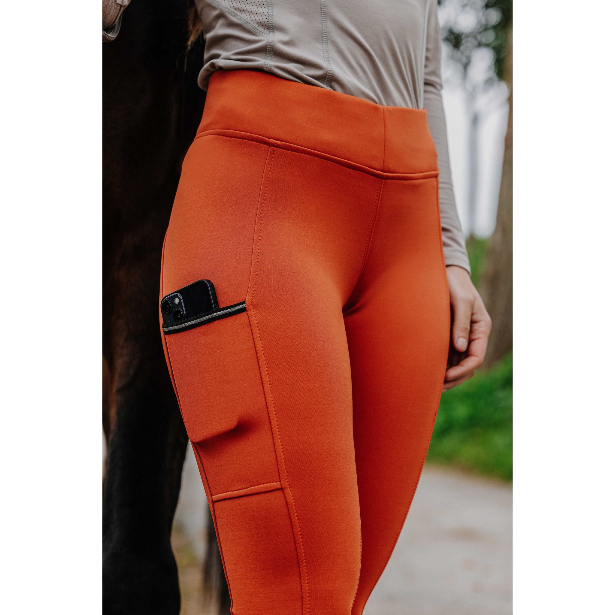 EQUITHÈME Originals Brigitte Leggings - Ladies Orange 979162636