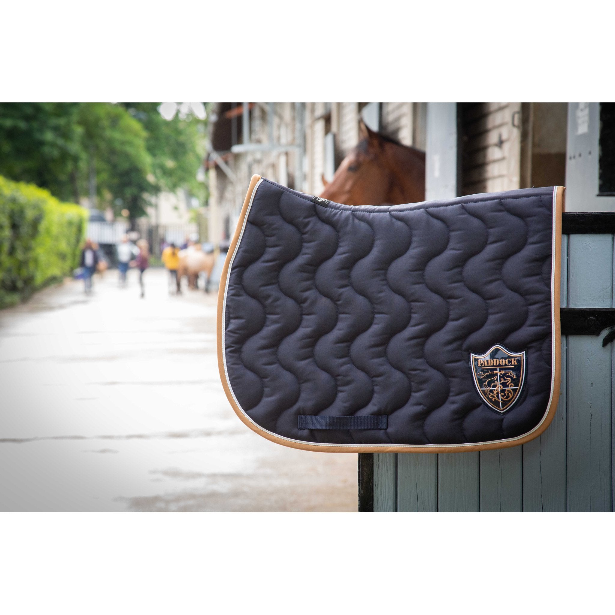 Paddock Sports Origin Saddle Pad with Crest - All-Purpose Navy blue - 204742007_ambi_7