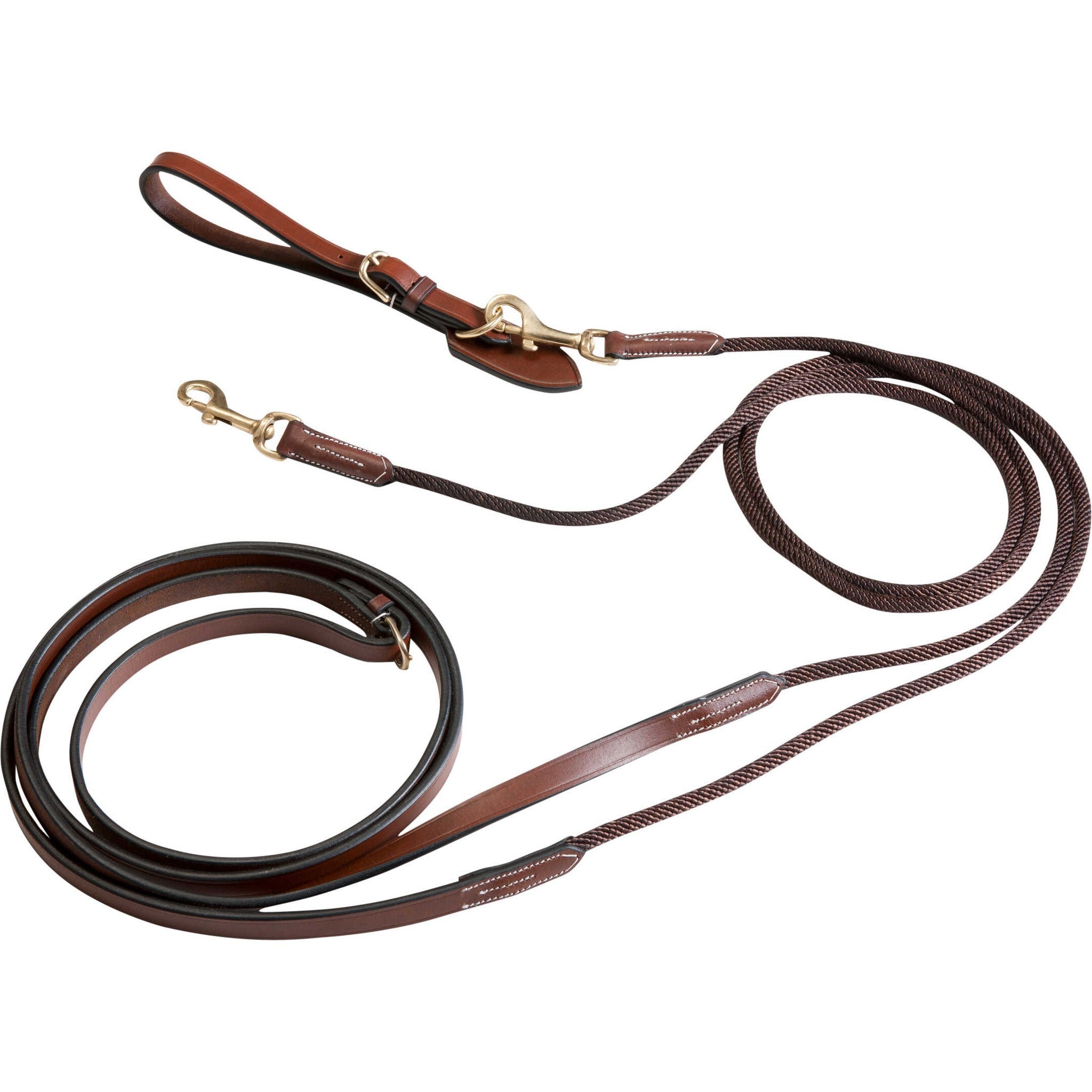 Éric Thomas Pro leather/rope draw reins Havana 307187018