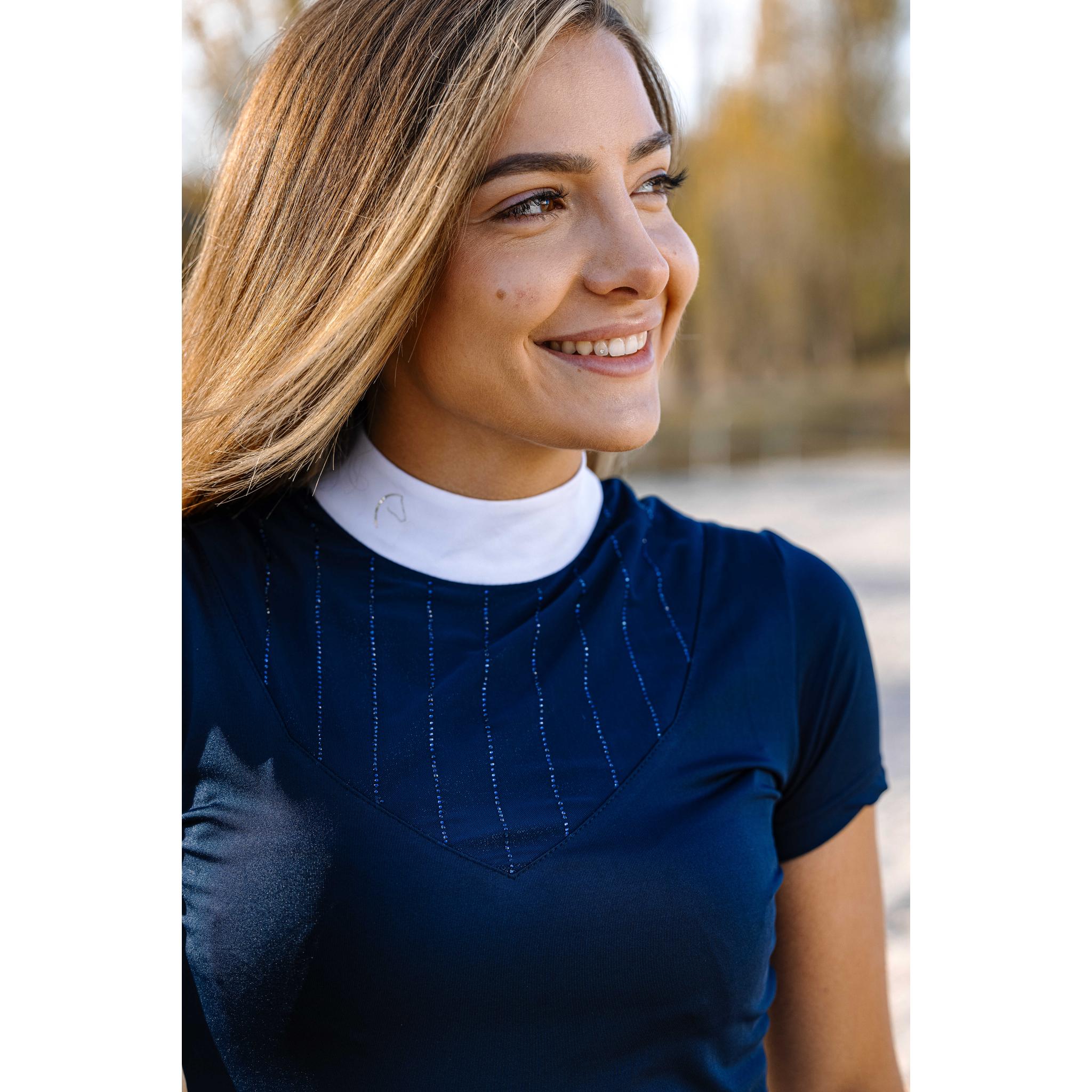 EQUITHÈME Funza Show Polo - Women - Navy blue - 962104072_ambi_3