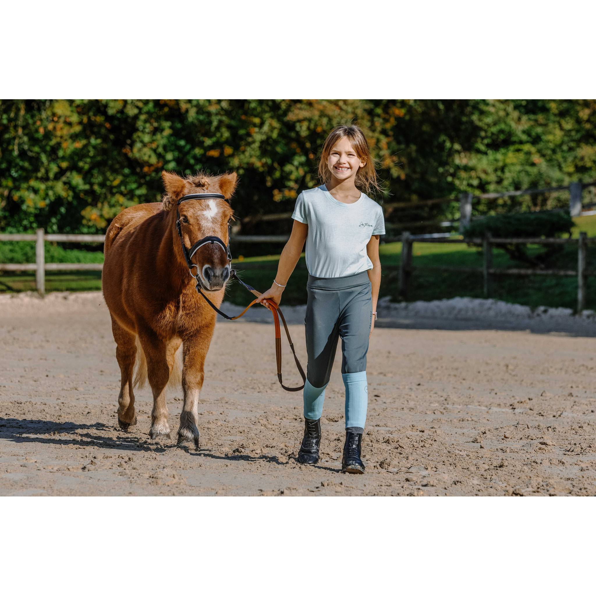 EQUITHÈME Birdy Silicone Full Seat Leggings - Kids Khaki 979172910