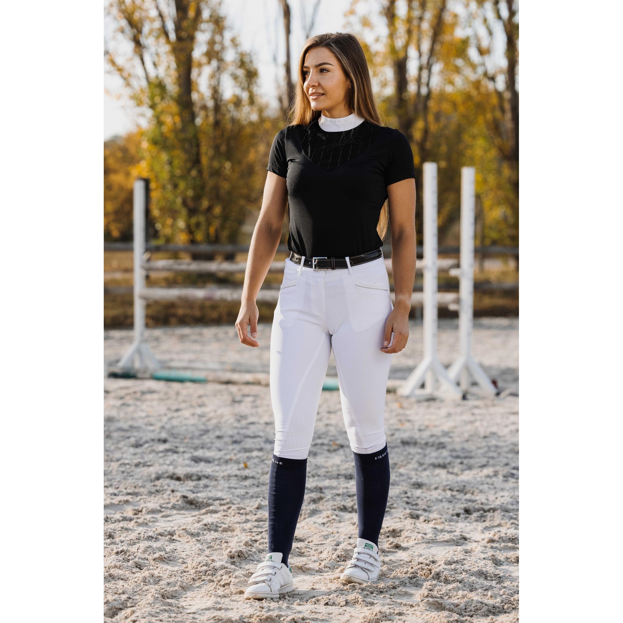EQUITHÈME Funza Show Polo - Women - Black - 962104022_ambi_1